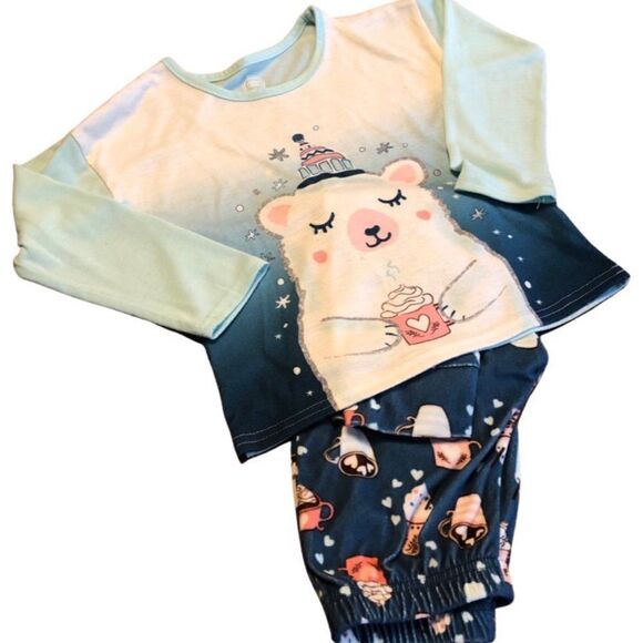 Polar Bear and Hot Cocoa Pajama Set - Picture 1 of 2